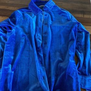 Soft surroundings velvet cord shirt NWT
